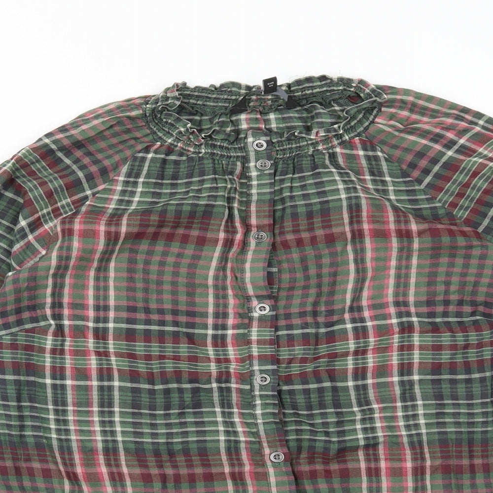 NEXT Womens Multicoloured Check  Basic T-Shirt Size 12