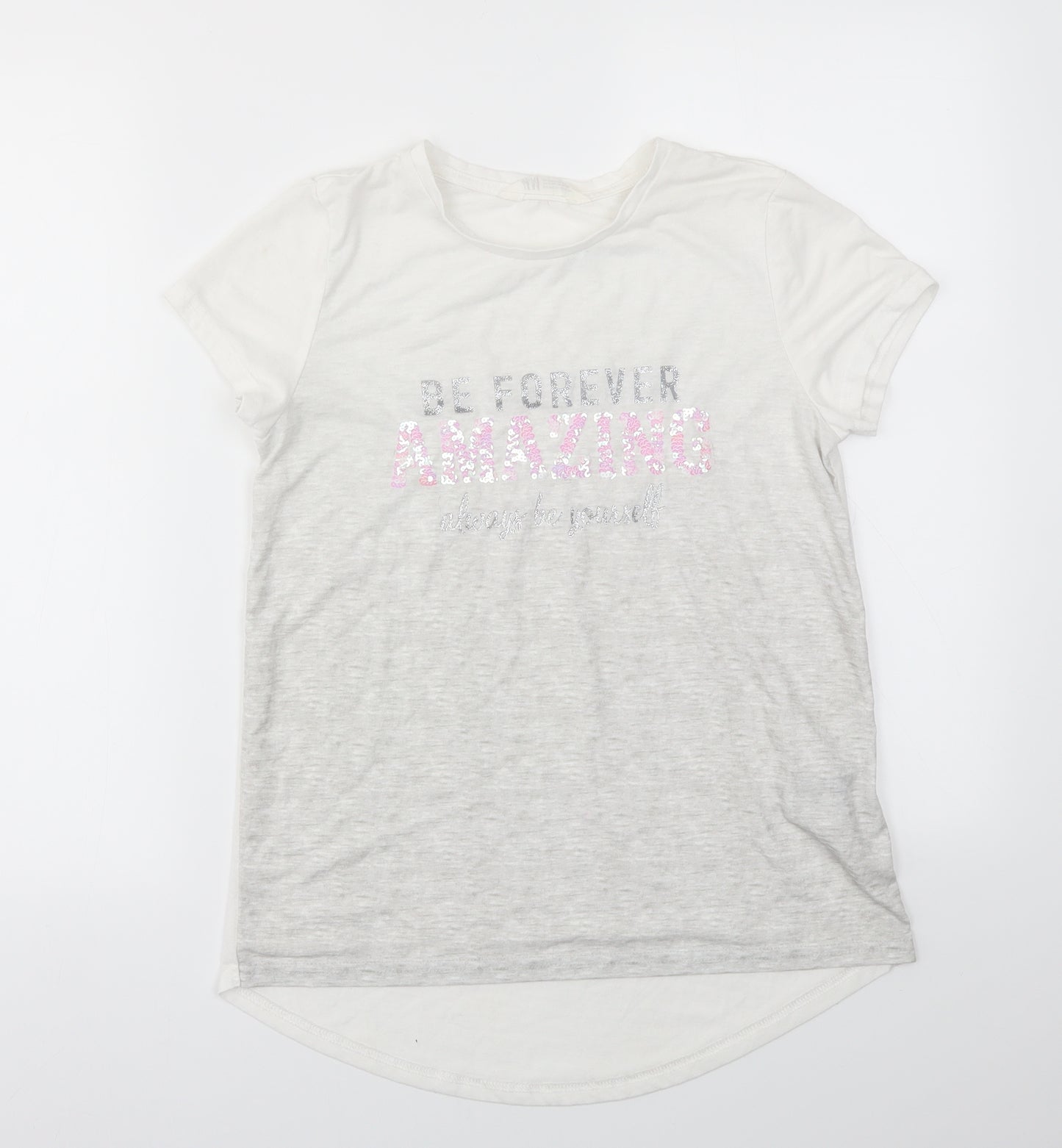 H&M Girls White   Basic T-Shirt Size 13-14 Years