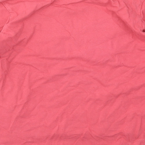 Vertbaudet Girls Pink Animal Print  Basic T-Shirt Size 6 Years
