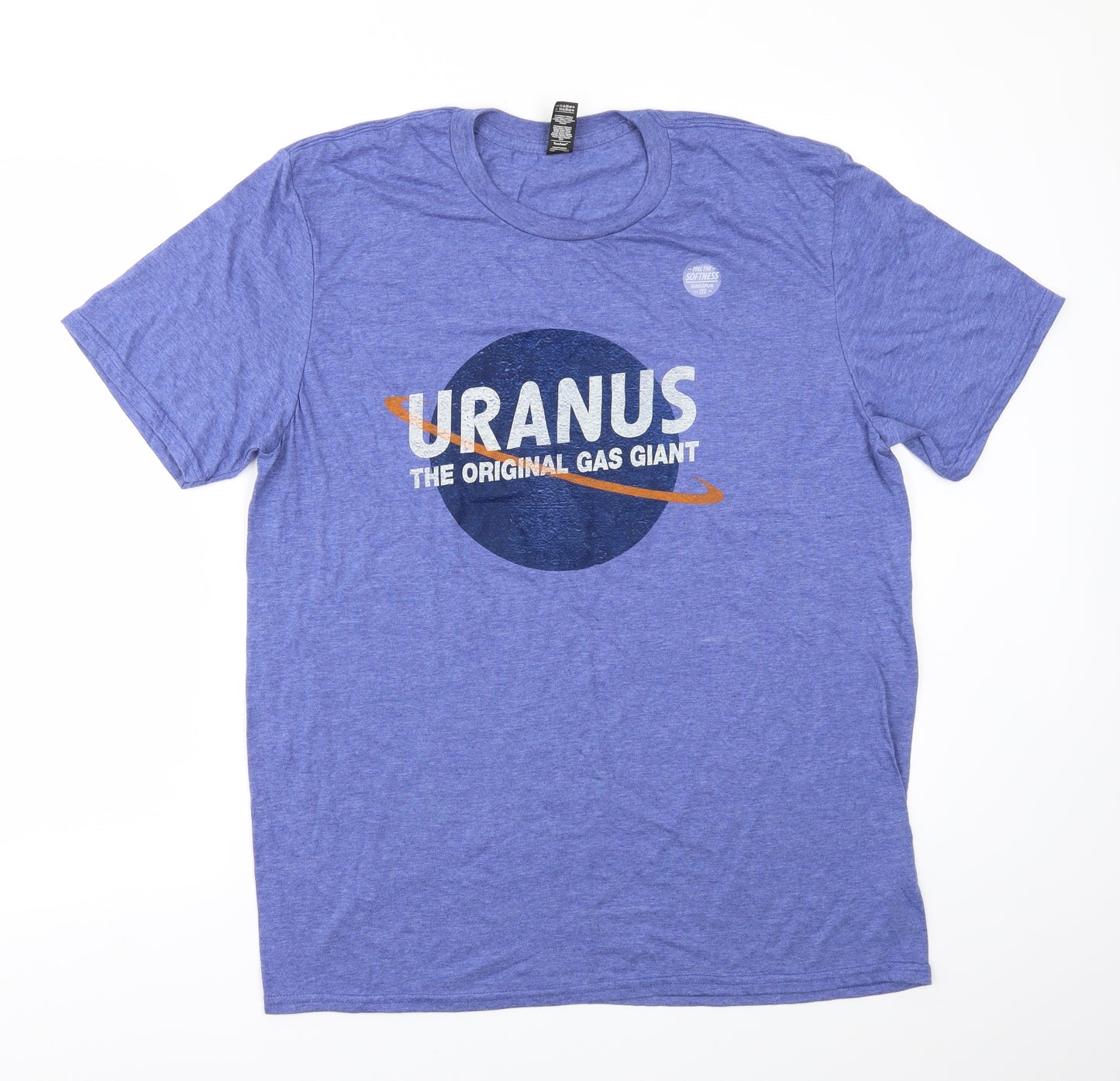 Anvil Mens Blue    T-Shirt Size L