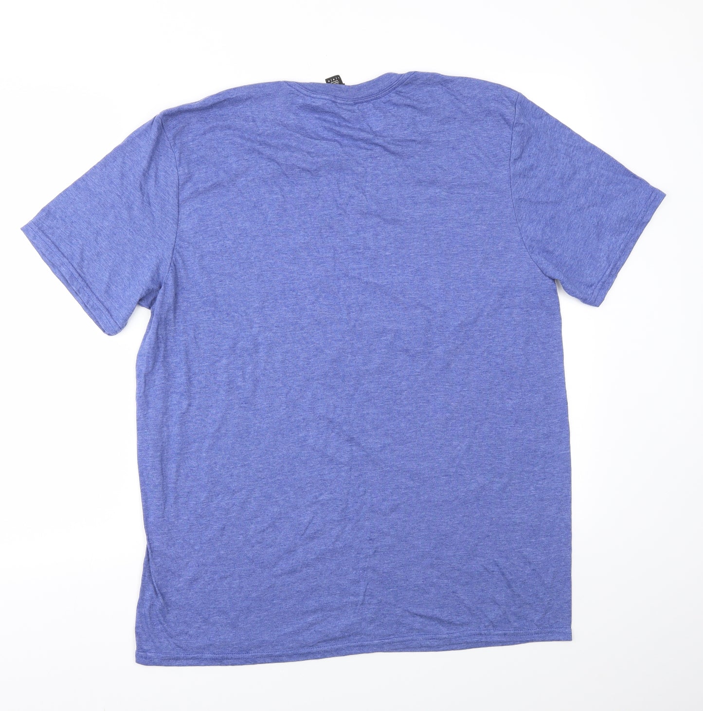 Anvil Mens Blue    T-Shirt Size L