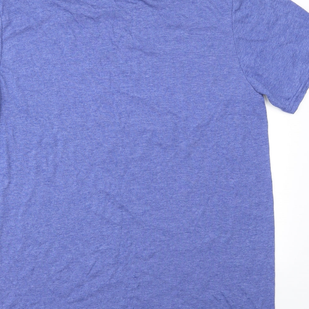 Anvil Mens Blue    T-Shirt Size L
