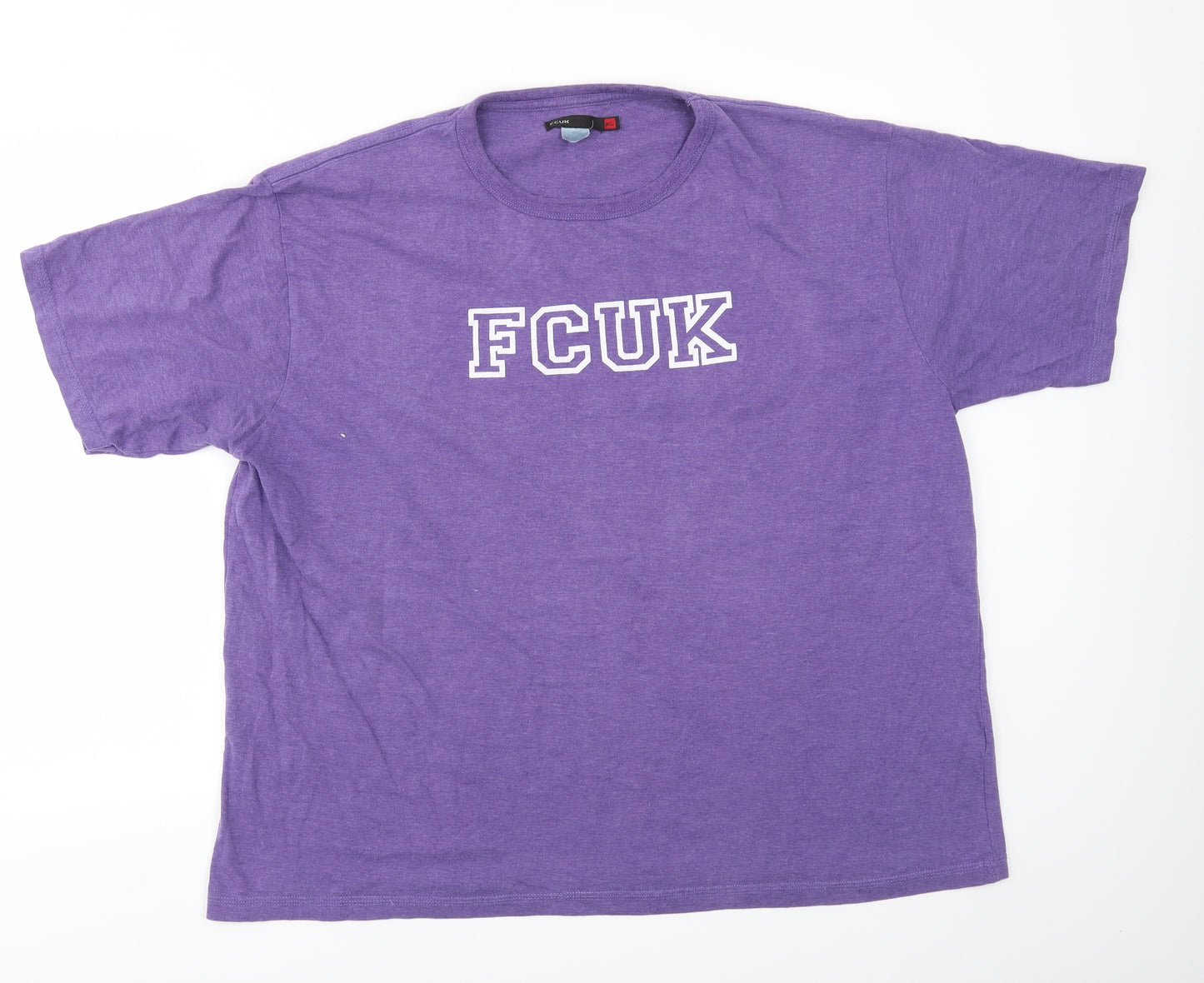 FCUK Mens Purple    T-Shirt Size XL