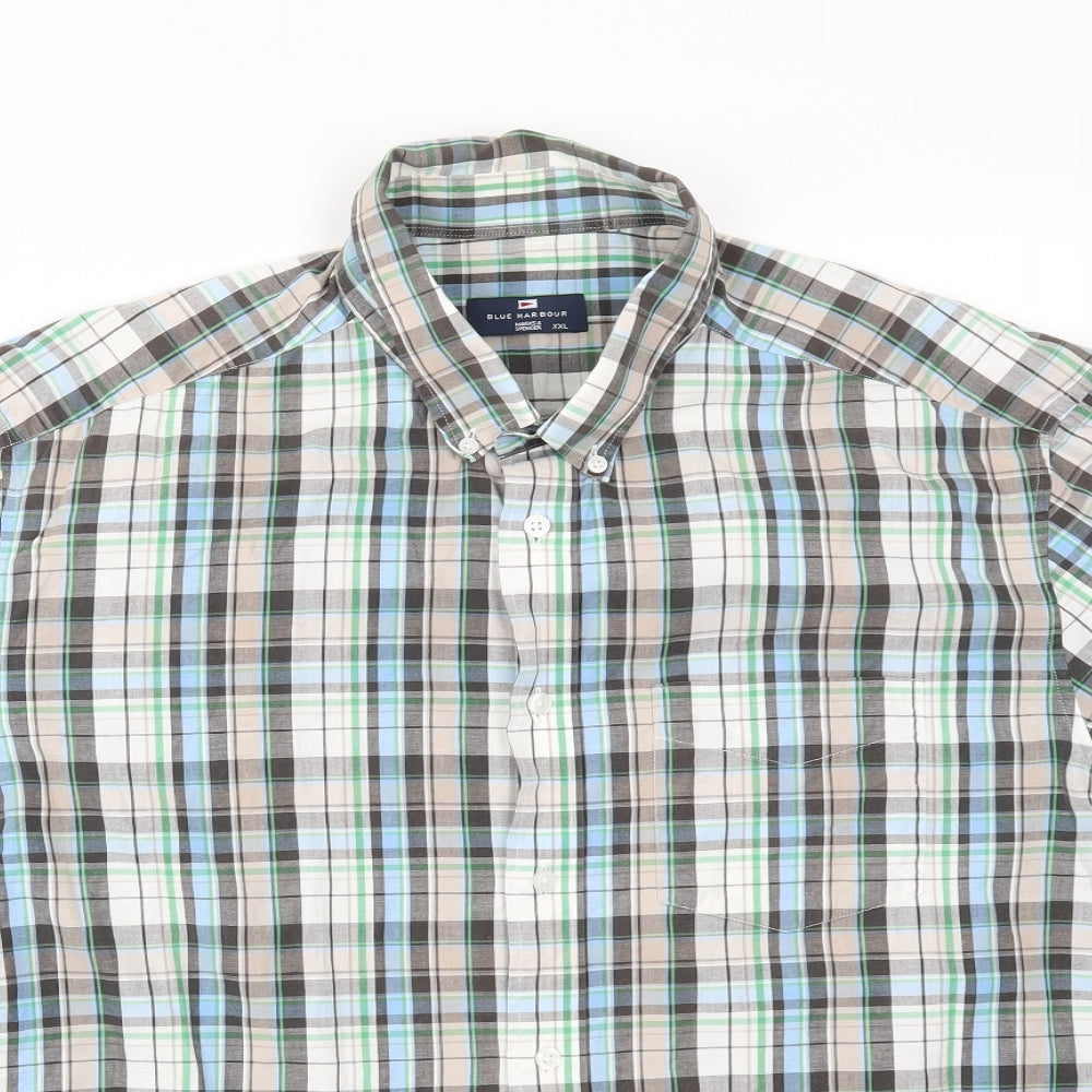 M&S Mens Multicoloured Check   T-Shirt Size 2XL