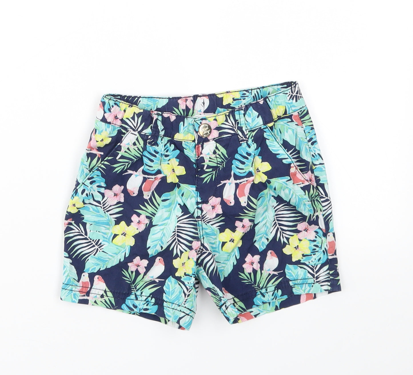 H&M Boys Multicoloured Floral  Chino Shorts Size 4-5 Years