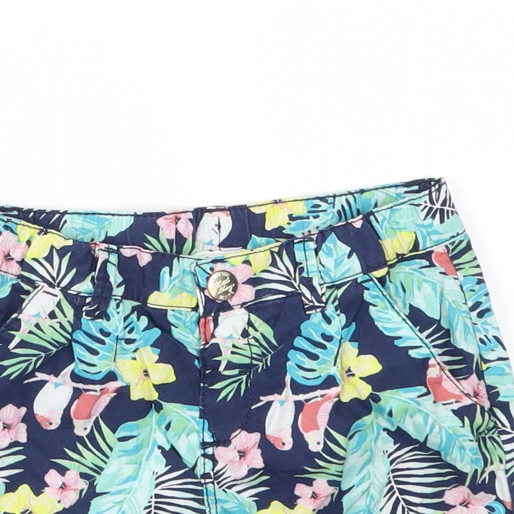 H&M Boys Multicoloured Floral  Chino Shorts Size 4-5 Years