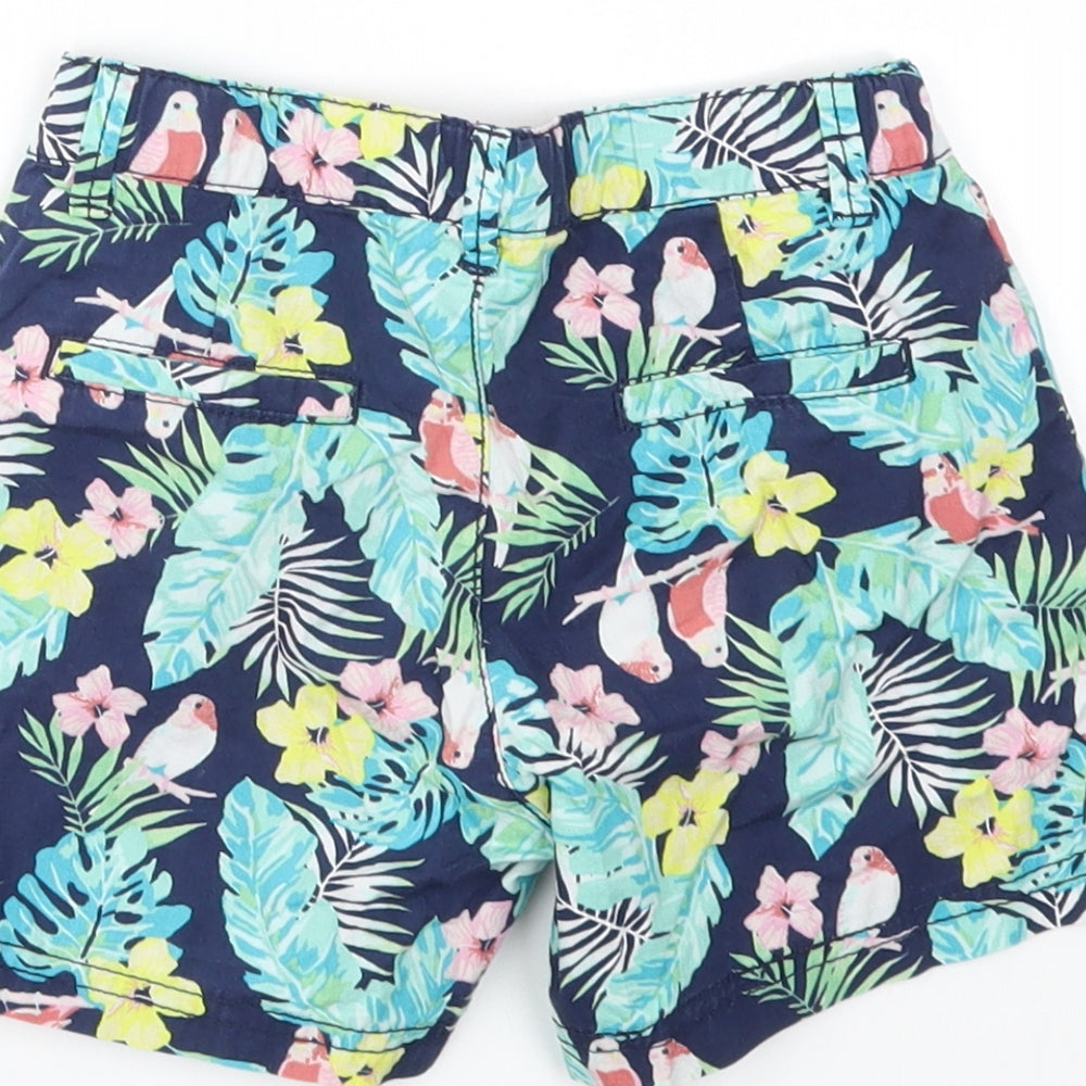 H&M Boys Multicoloured Floral  Chino Shorts Size 4-5 Years