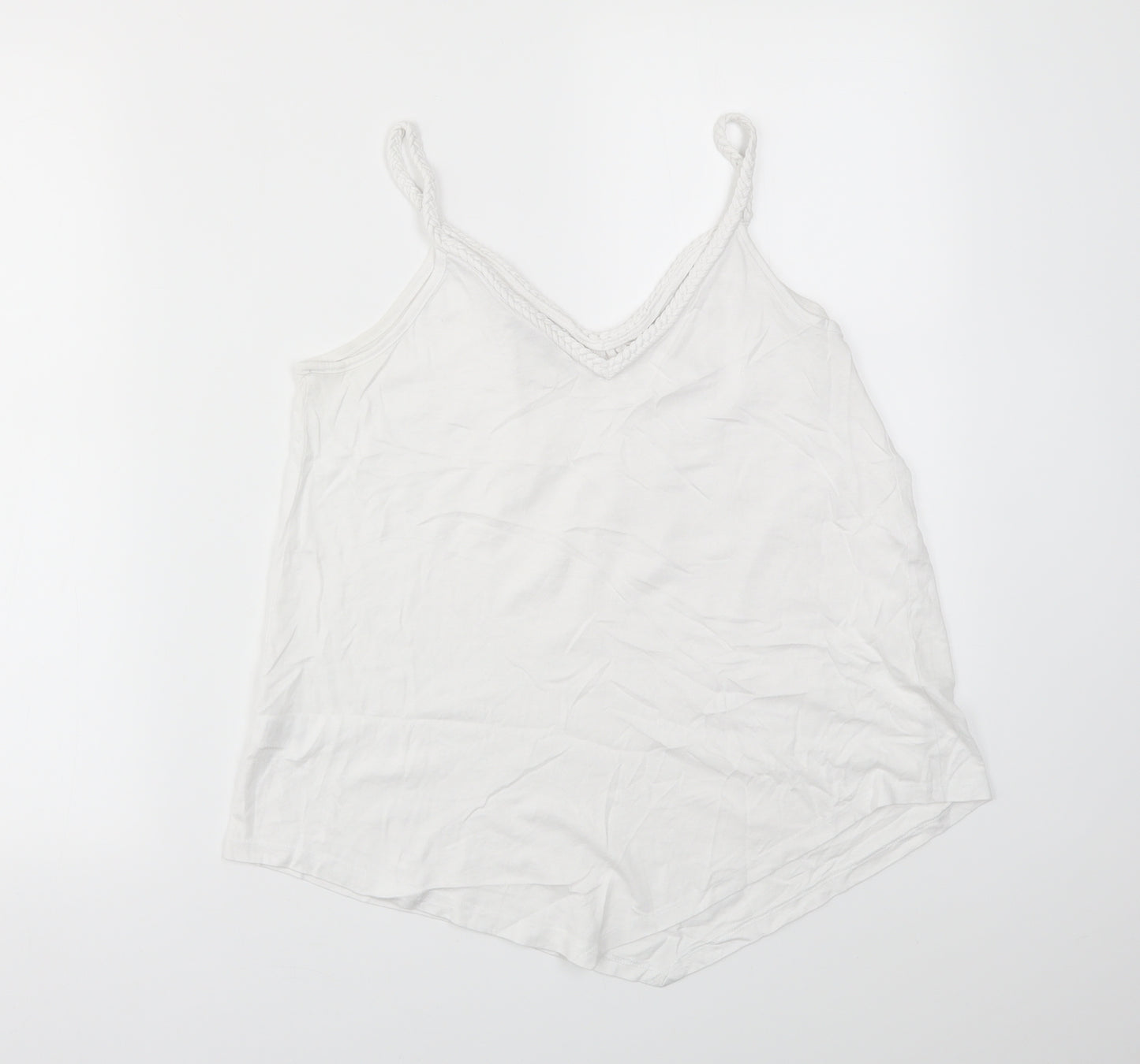 TU Womens White   Basic T-Shirt Size 8