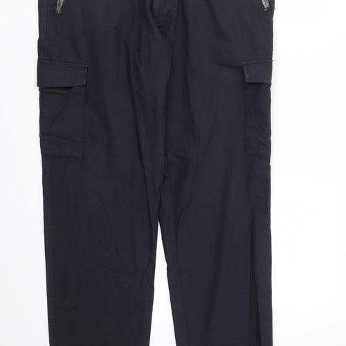 HUGO BOSS Mens Black   Cargo Trousers Size 52 L33 in