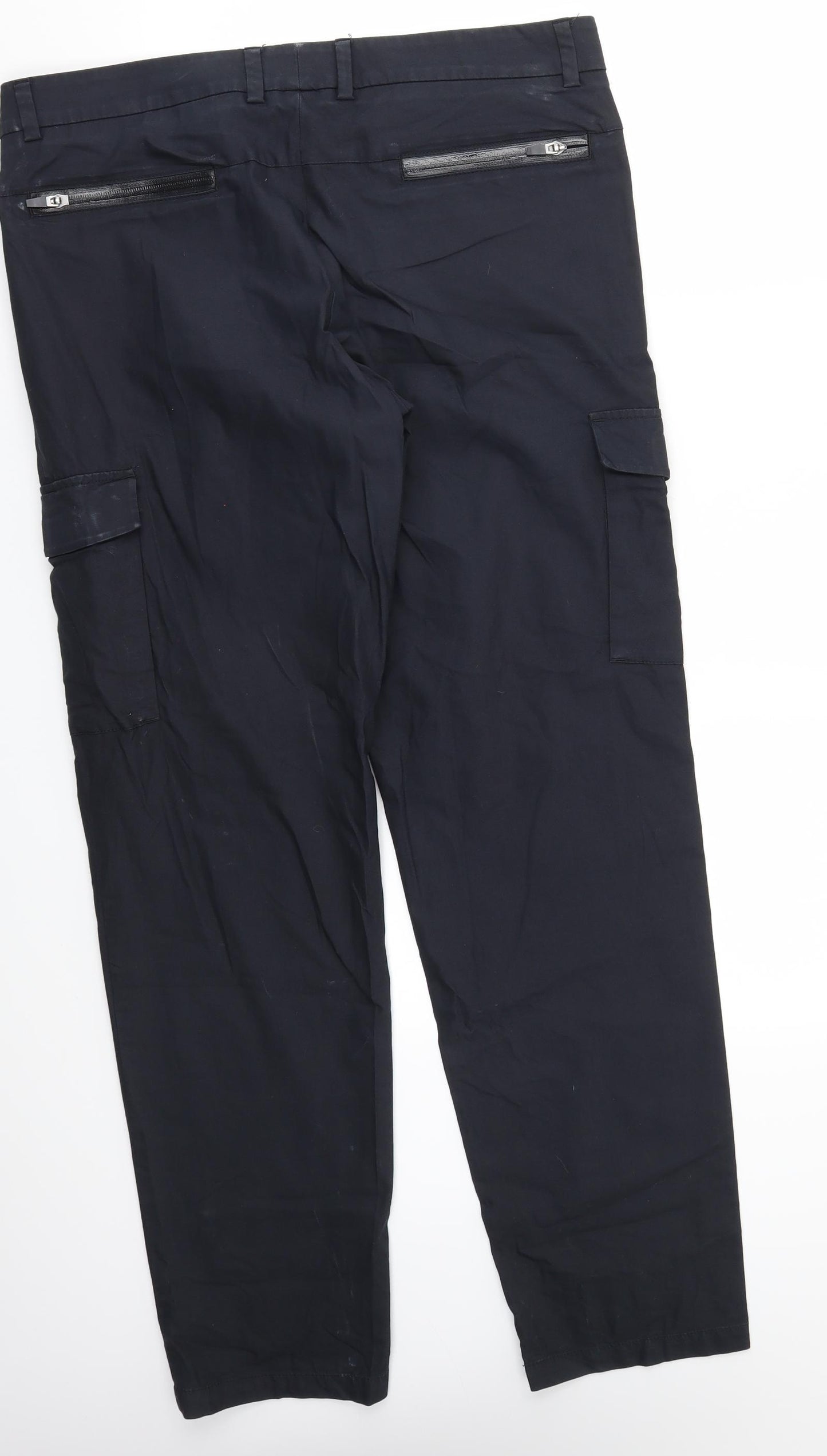 HUGO BOSS Mens Black   Cargo Trousers Size 52 L33 in