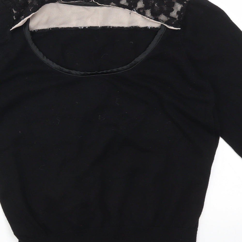 Oasis Womens Black   Basic T-Shirt Size S