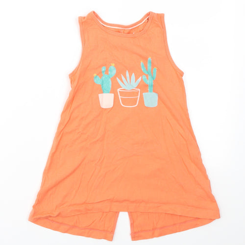 IUPILU Girls Orange   Basic T-Shirt Size 2-3 Years