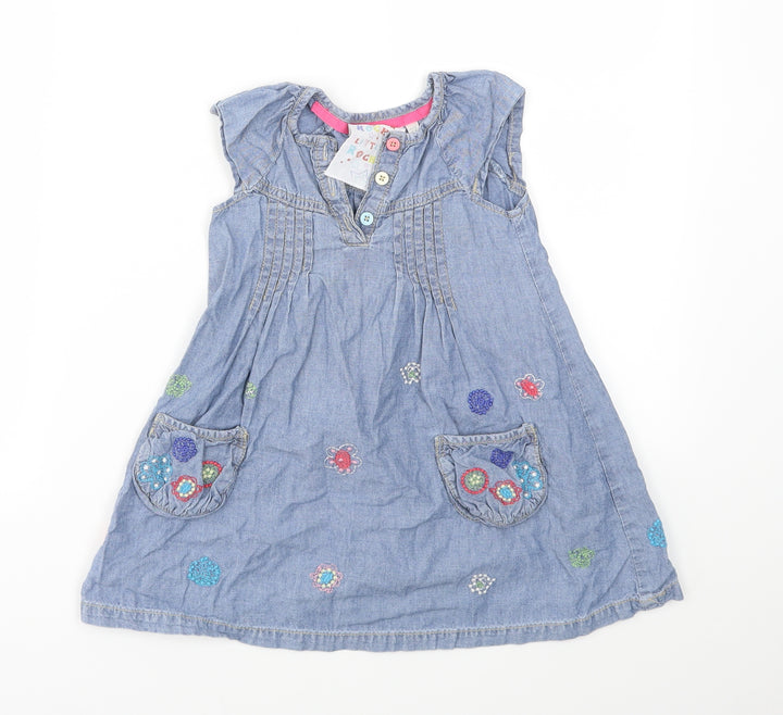 Debenhams Girls Blue   Fit & Flare  Size 2-3 Years