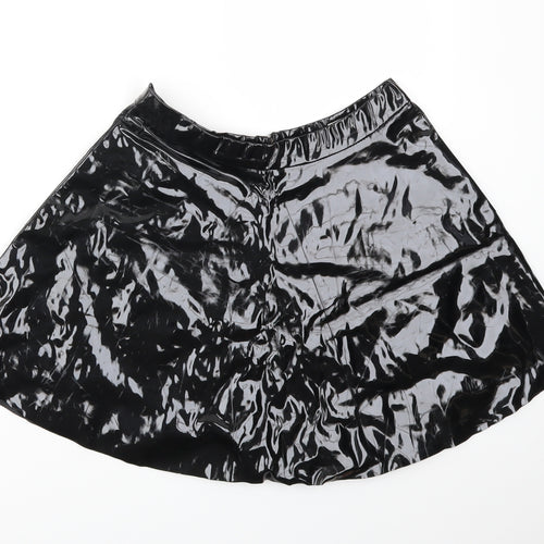Hearts & Bows Womens Black   Flare Skirt Size 10