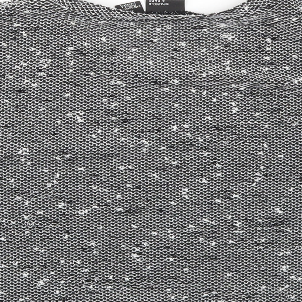 Sparkle & Fade Womens Black   Cropped T-Shirt Size XS