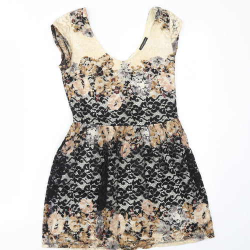 Topshop Womens Multicoloured   Fit & Flare  Size 6