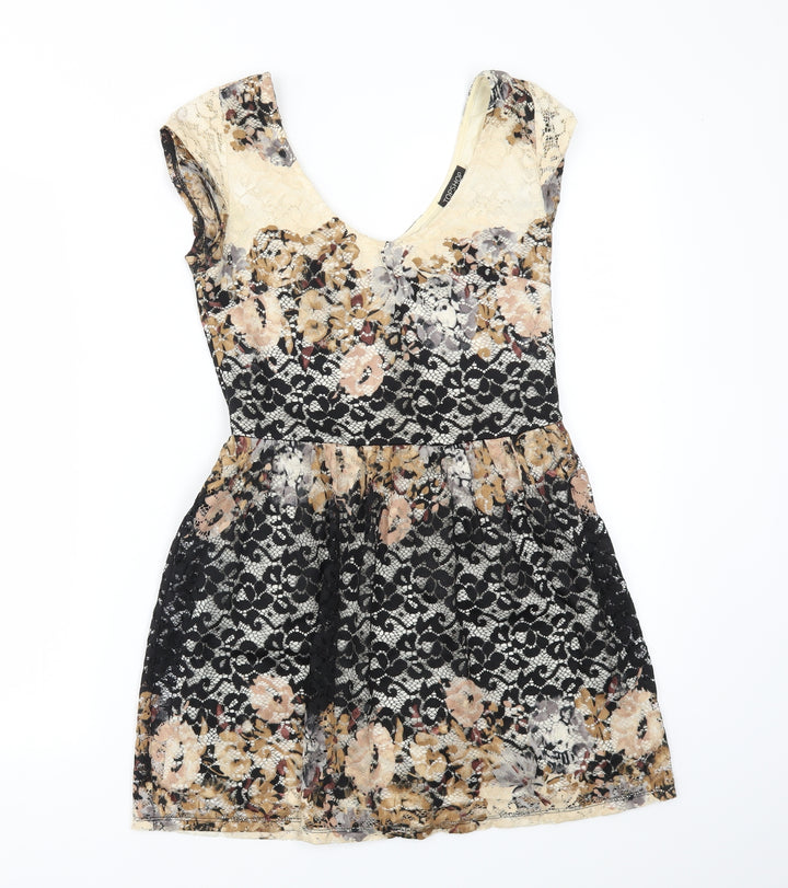 Topshop Womens Multicoloured   Fit & Flare  Size 6