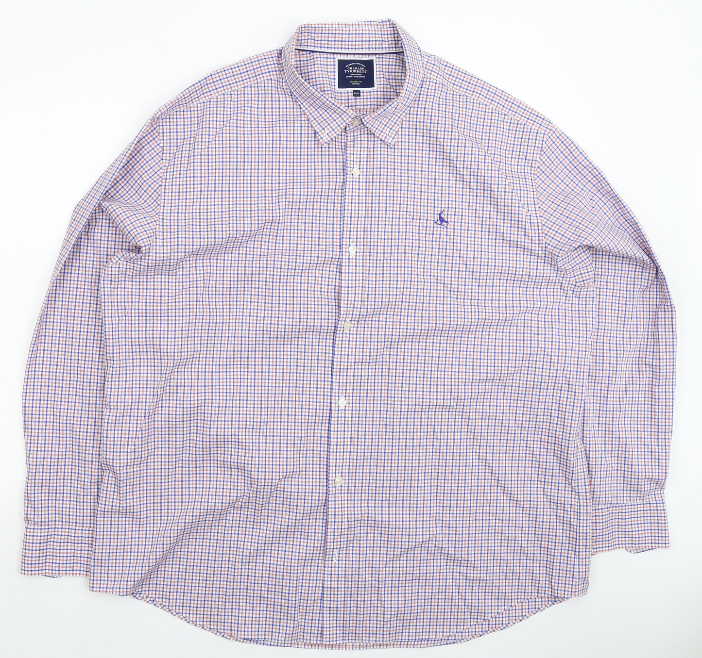 Charles Tyrwhitt Mens Multicoloured Check   Dress Shirt Size 3XL