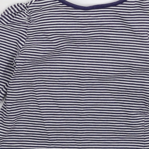 Mini Club Girls Blue Striped  Basic T-Shirt Size 12-18 Months