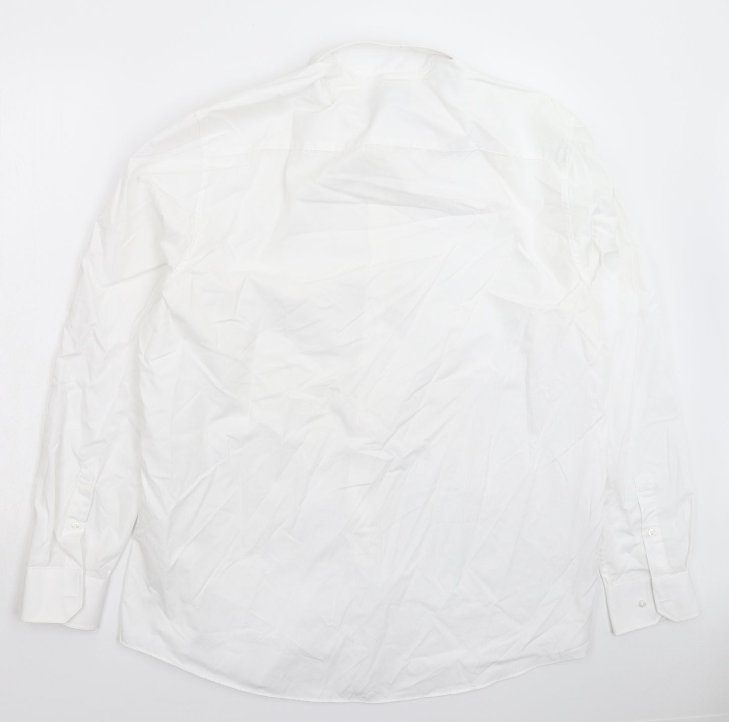 TU Mens White    Dress Shirt Size 17.5