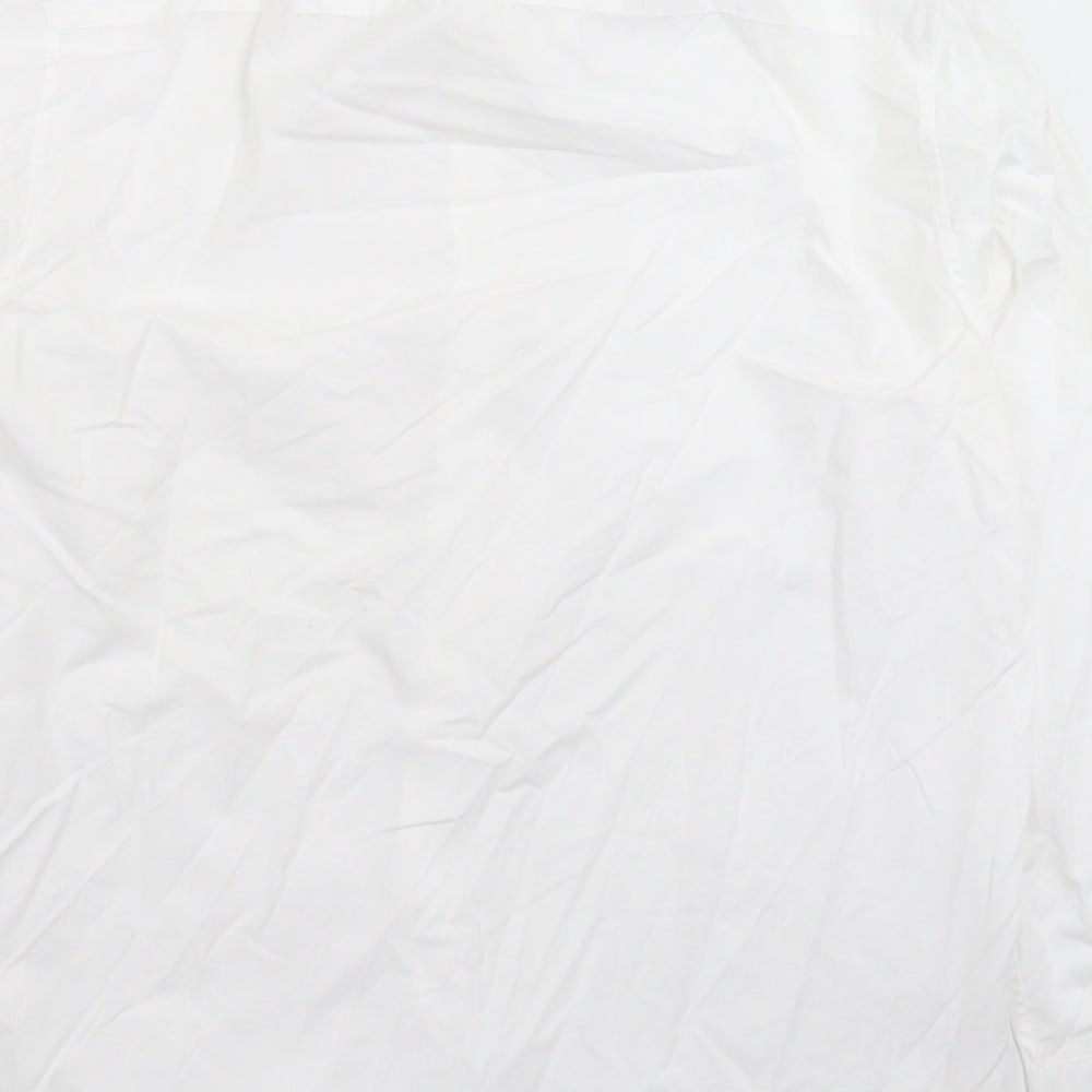 TU Mens White    Dress Shirt Size 17.5