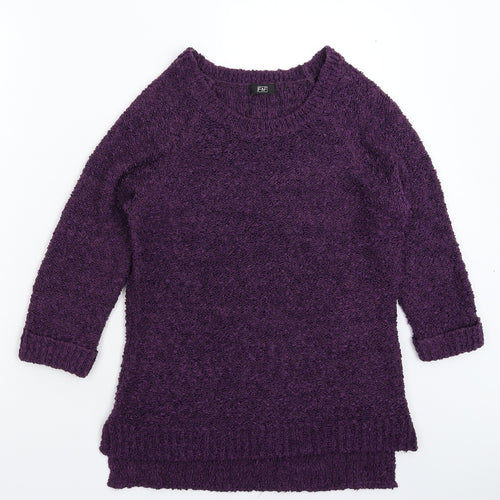 F&F Womens Purple  Knit Pullover Jumper Size 12