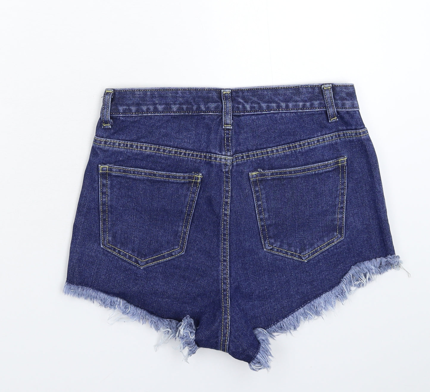 PRETTYLITTLETHING Womens Blue  Denim Hot Pants Shorts Size 8