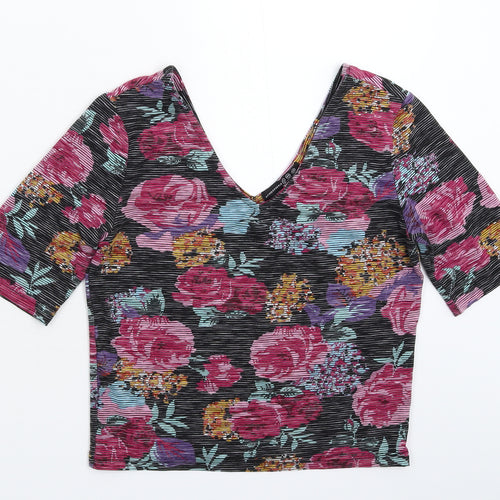 Atmosphere Womens Multicoloured Floral  Basic T-Shirt Size 12