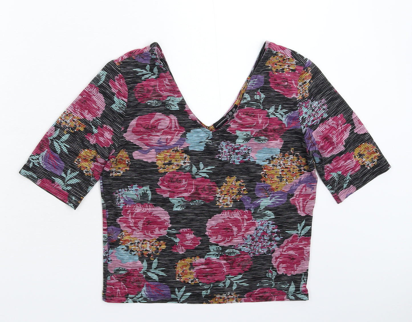 Atmosphere Womens Multicoloured Floral  Basic T-Shirt Size 12