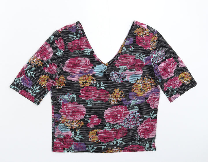 Atmosphere Womens Multicoloured Floral  Basic T-Shirt Size 12