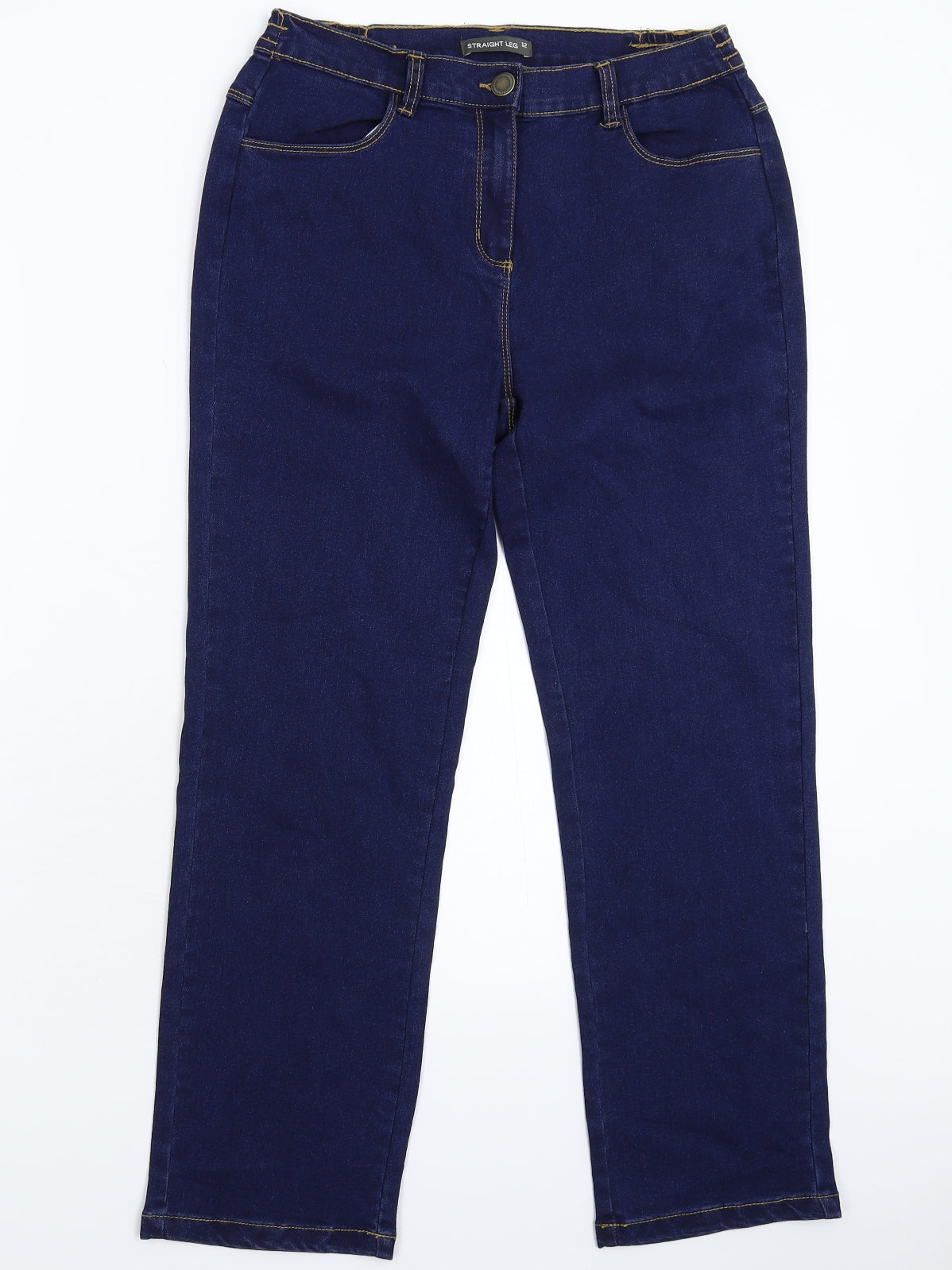 Bonmarché Womens Blue  Denim Straight Jeans Size 12 L26 in