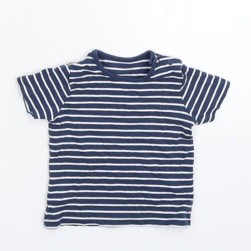 TU Baby Blue Striped  Basic T-Shirt Size 3-6 Months