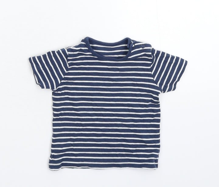 TU Baby Blue Striped  Basic T-Shirt Size 3-6 Months