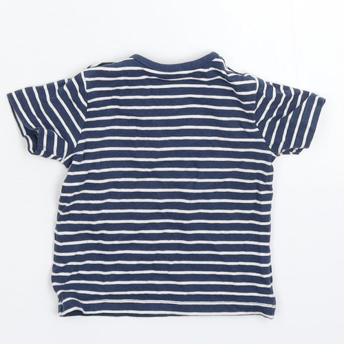 TU Baby Blue Striped  Basic T-Shirt Size 3-6 Months