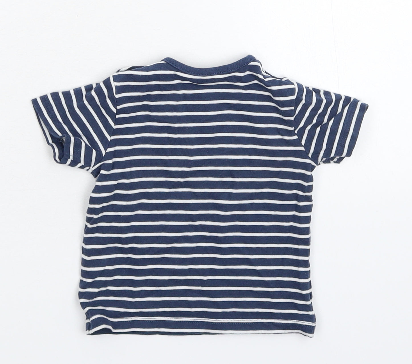 TU Baby Blue Striped  Basic T-Shirt Size 3-6 Months