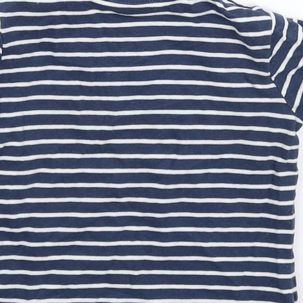 TU Baby Blue Striped  Basic T-Shirt Size 3-6 Months
