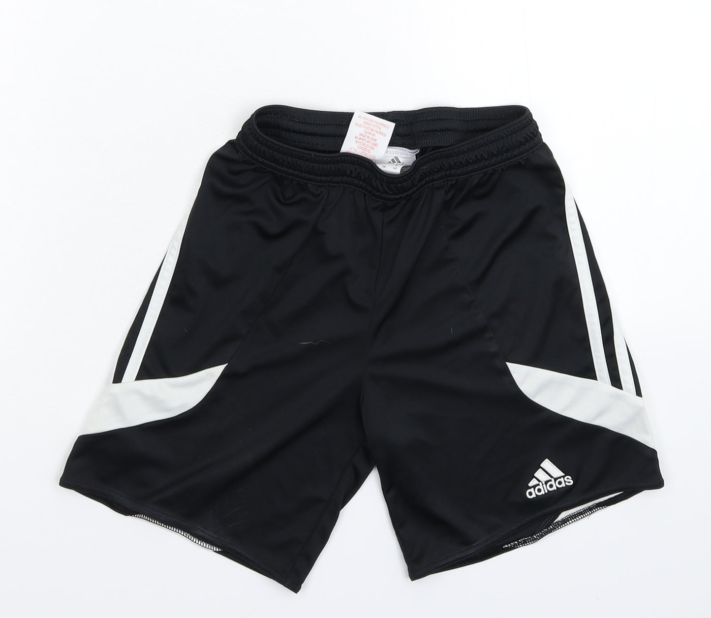 adidas Boys Black Striped  Bermuda Shorts Size 10 Years