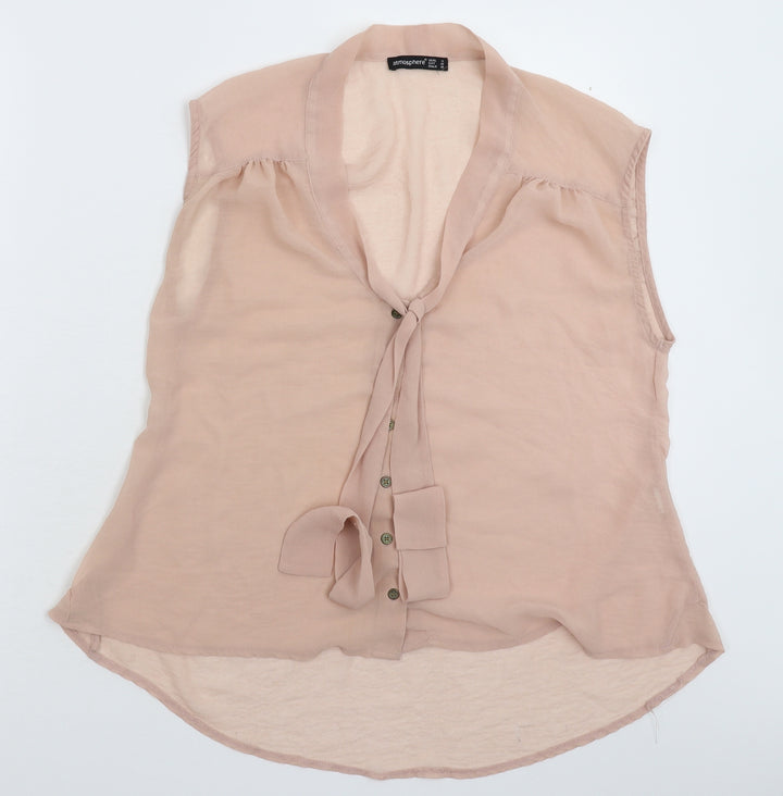 Atmosphere Womens Beige   Basic Button-Up Size 12