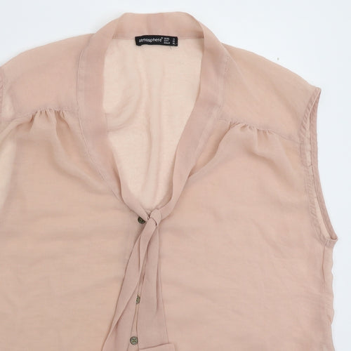 Atmosphere Womens Beige   Basic Button-Up Size 12