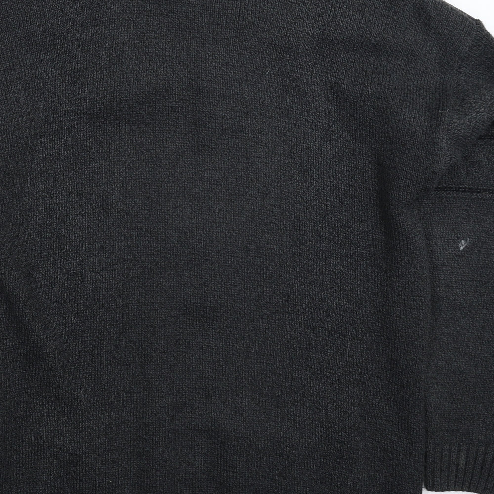 Boohoo Mens Grey  Knit Cardigan Jumper Size S