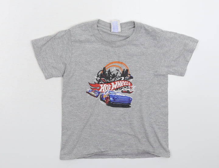 Gildan Boys Grey Basic T-Shirt Size 5-6 Years