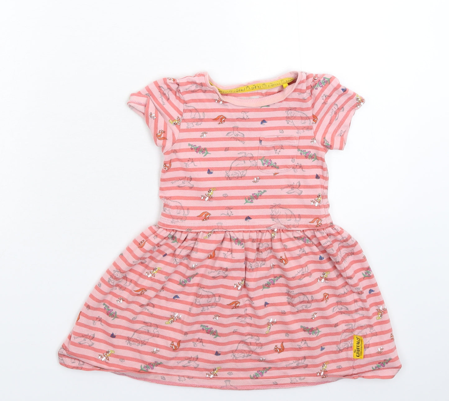 TU Girls Pink Striped  Fit & Flare  Size 2-3 Years