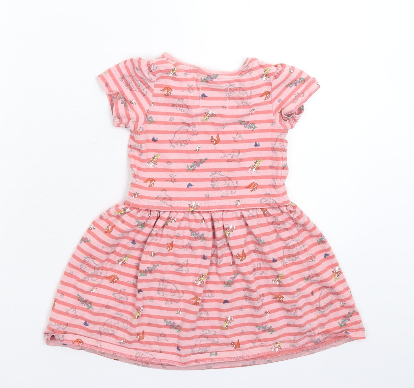 TU Girls Pink Striped  Fit & Flare  Size 2-3 Years