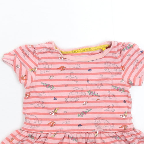 TU Girls Pink Striped  Fit & Flare  Size 2-3 Years