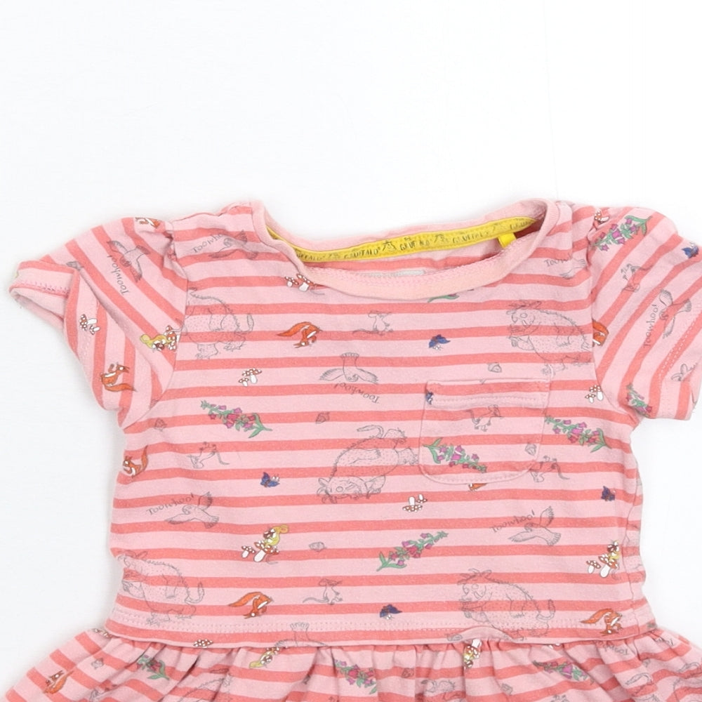 TU Girls Pink Striped  Fit & Flare  Size 2-3 Years