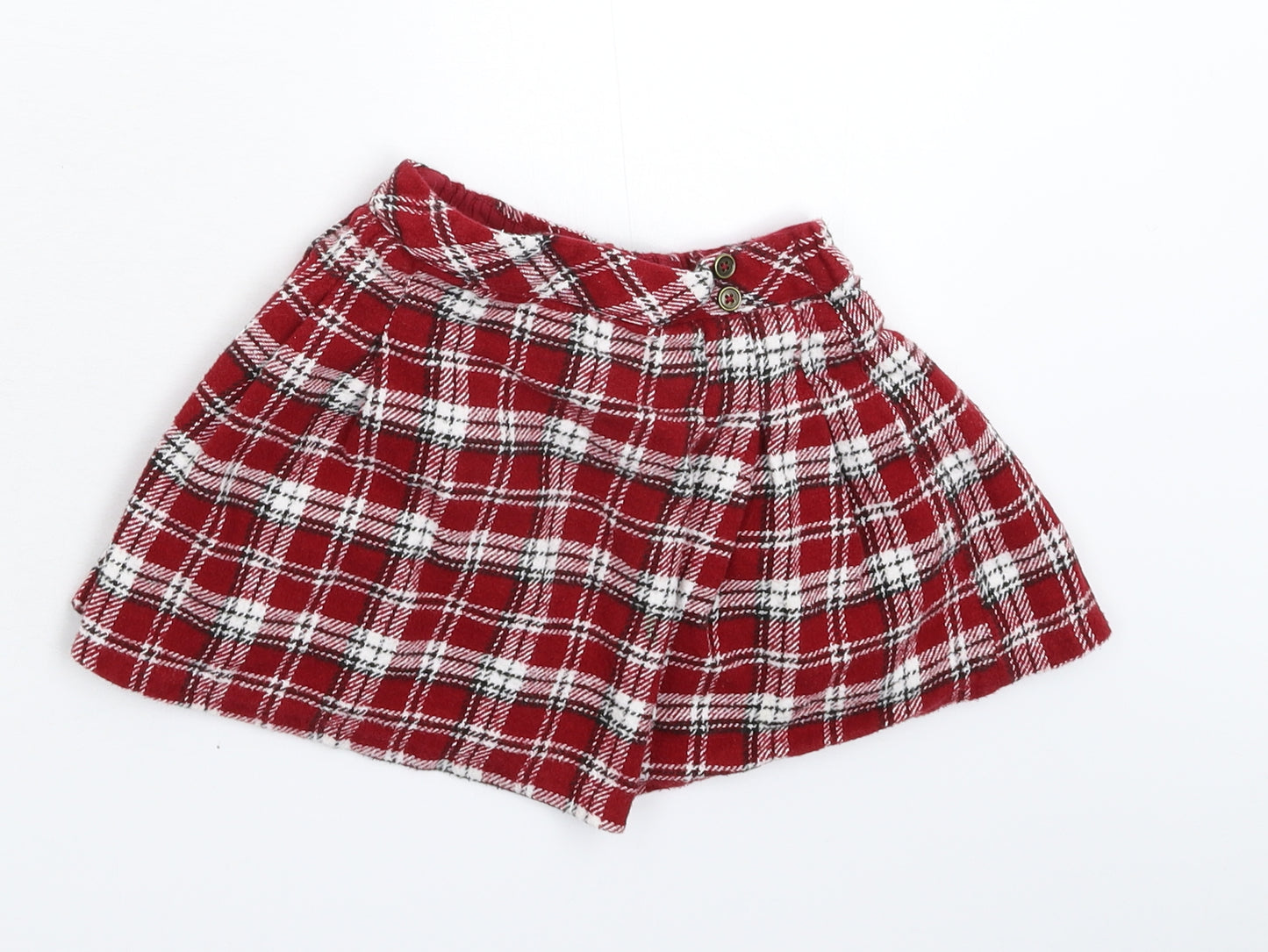TU Girls Red Check  Flare Skirt Size 2-3 Years