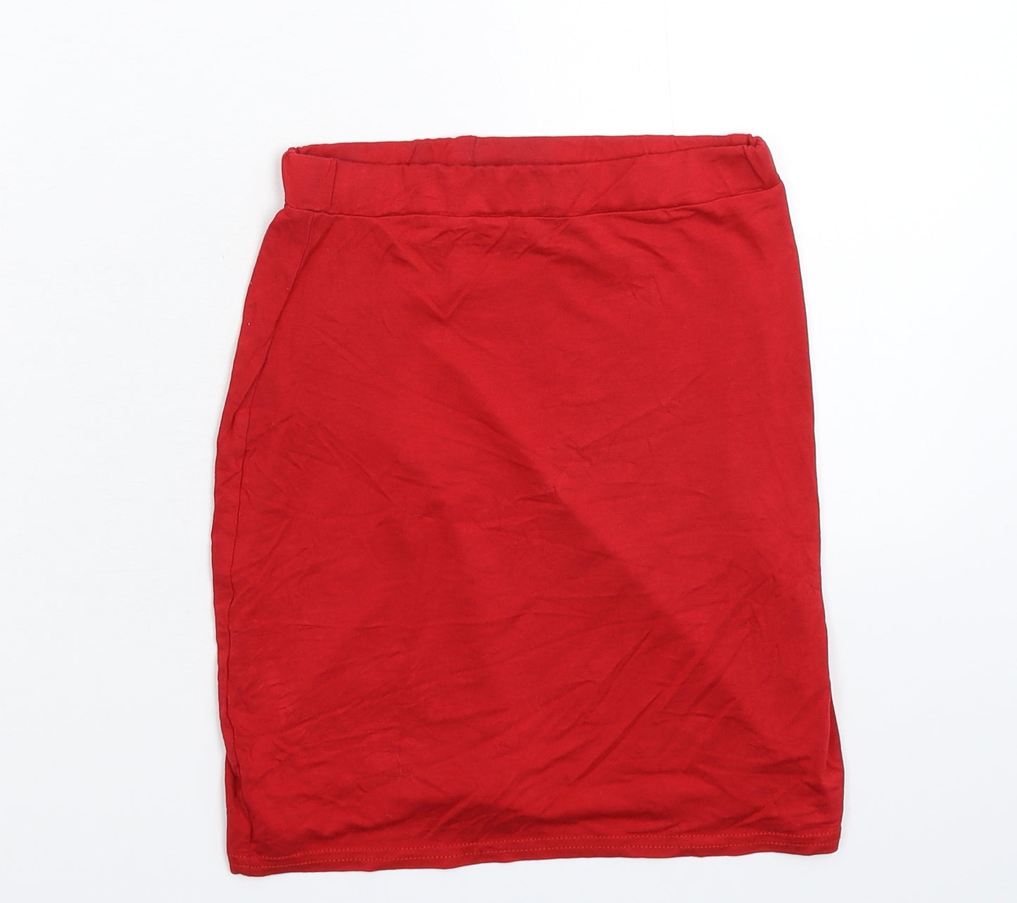PRETTYLITTLETHING Womens Red   Straight & Pencil Skirt Size 6