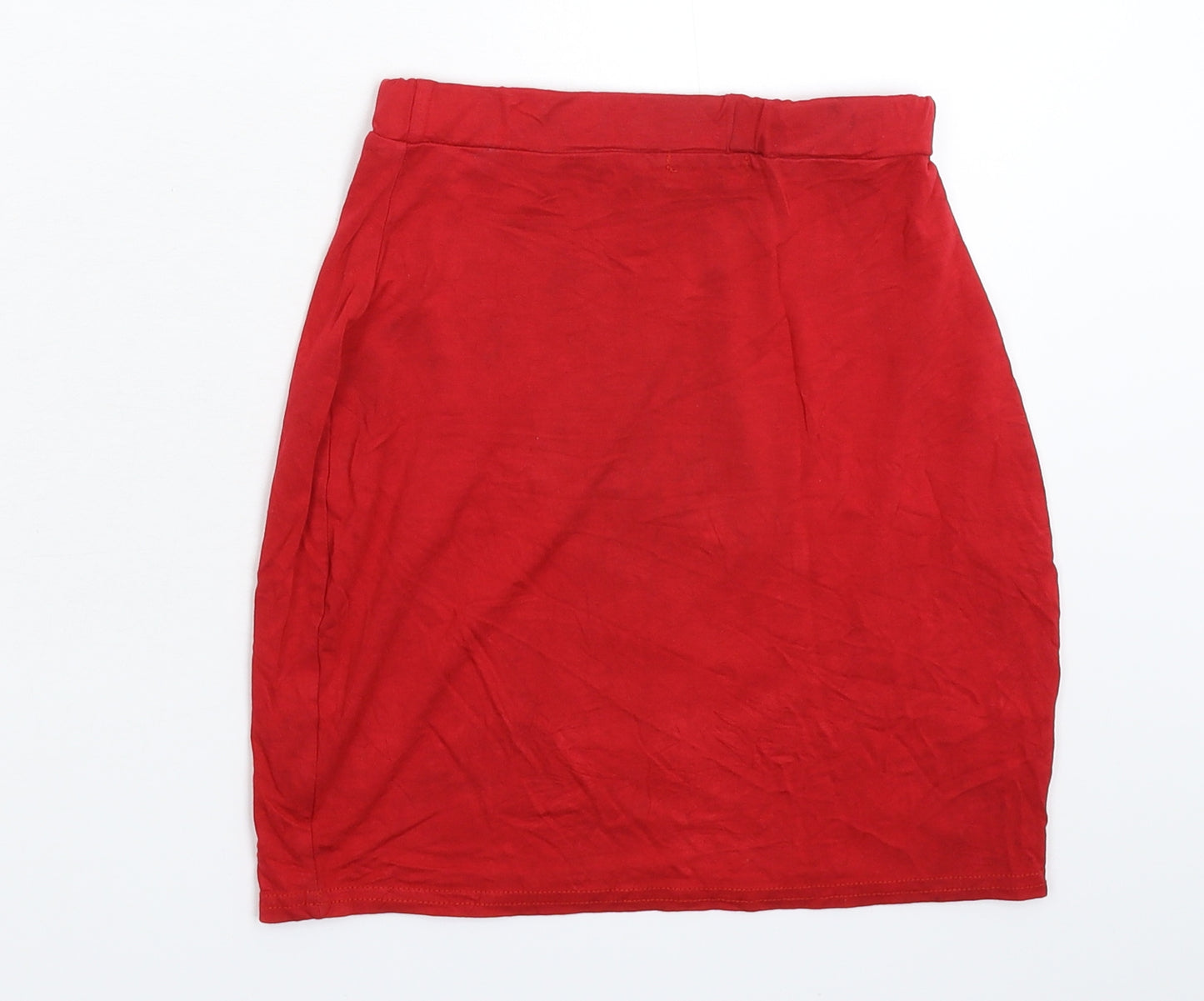 PRETTYLITTLETHING Womens Red   Straight & Pencil Skirt Size 6
