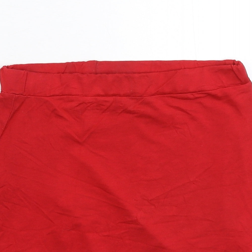 PRETTYLITTLETHING Womens Red   Straight & Pencil Skirt Size 6