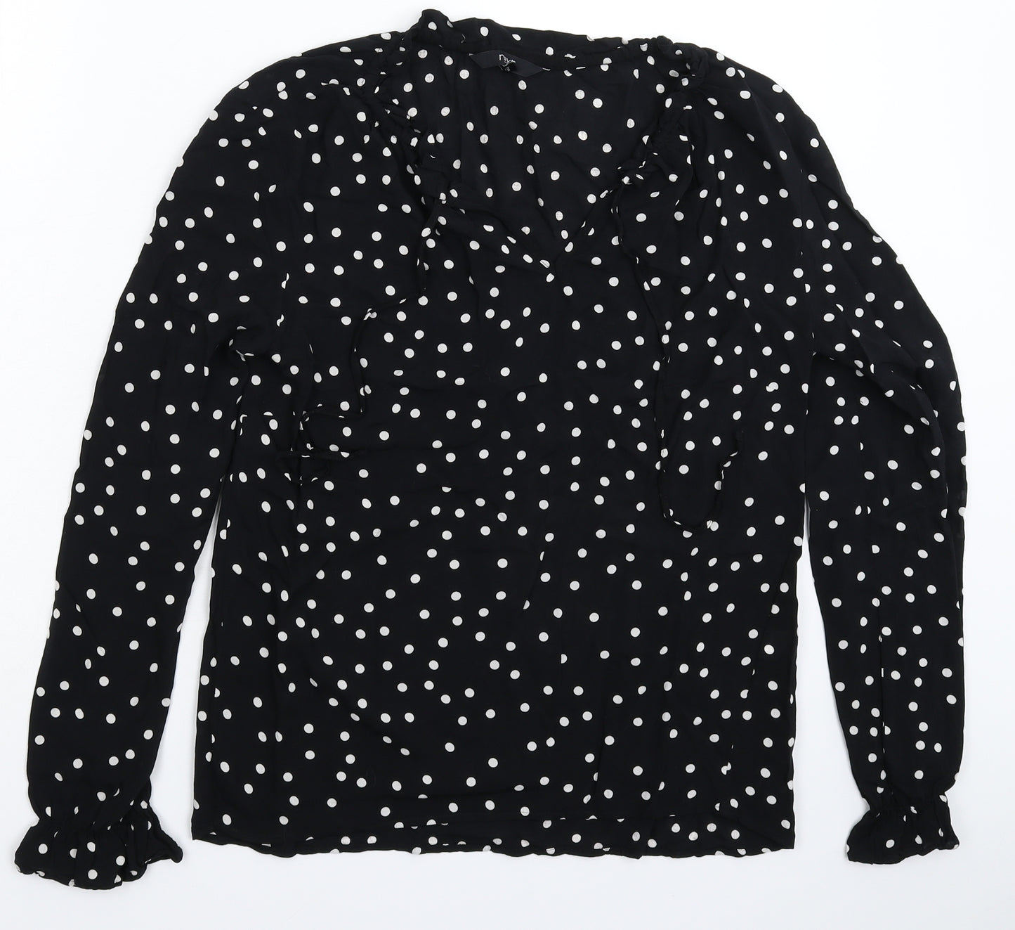 NEXT Womens Black Polka Dot  Basic Blouse Size 8